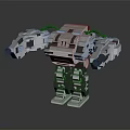 Mechanical Robot Design With Dual Arm Cannons And Heavy Armor Structure 3d model
