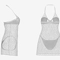 Sheer Mesh Sling Dress For Women With Fitted Style And Sheer Fabric Design