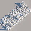 White Modern Urban Building Complex With Densely Arranged Structures And Neat Layout 3d model