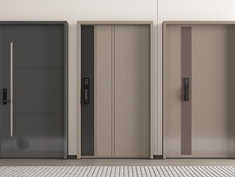 Modern security door 3d model