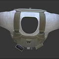 Khaki Tactical Vest With Multiple Utility Pockets And Attachments On White T Shirt