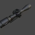 Tactical Weapon Rifle Scope With High Precision Adjustable Optical Lens For Long Range Shooting 3d model