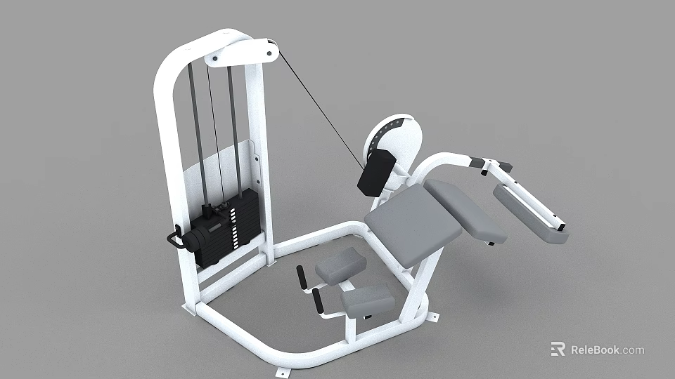 Seated Chest Press Fitness Equipment With Adjustable Seat And Weight Stack 3d model 