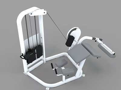 Seated Chest Press Fitness Equipment With Adjustable Seat And Weight Stack 3d model