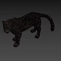 Pixel Style Leopard Character In Minecraft Like Game Environment With Green Grass And Trees