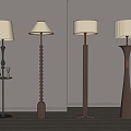 Middle style floor lamp 3d model