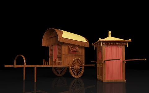 Chinese carriage 3d model