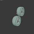 Two White Round Analog Clocks Household Electrical Appliances With Clear Dials And Pointers