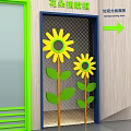 Resource Recycling Station Turning Waste Into Treasure With Colorful Recycle Bins And Sunflower Decoration