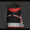 High Top Black Red White Sneakers With Stylish Design And Comfortable Fit For Daily Wear