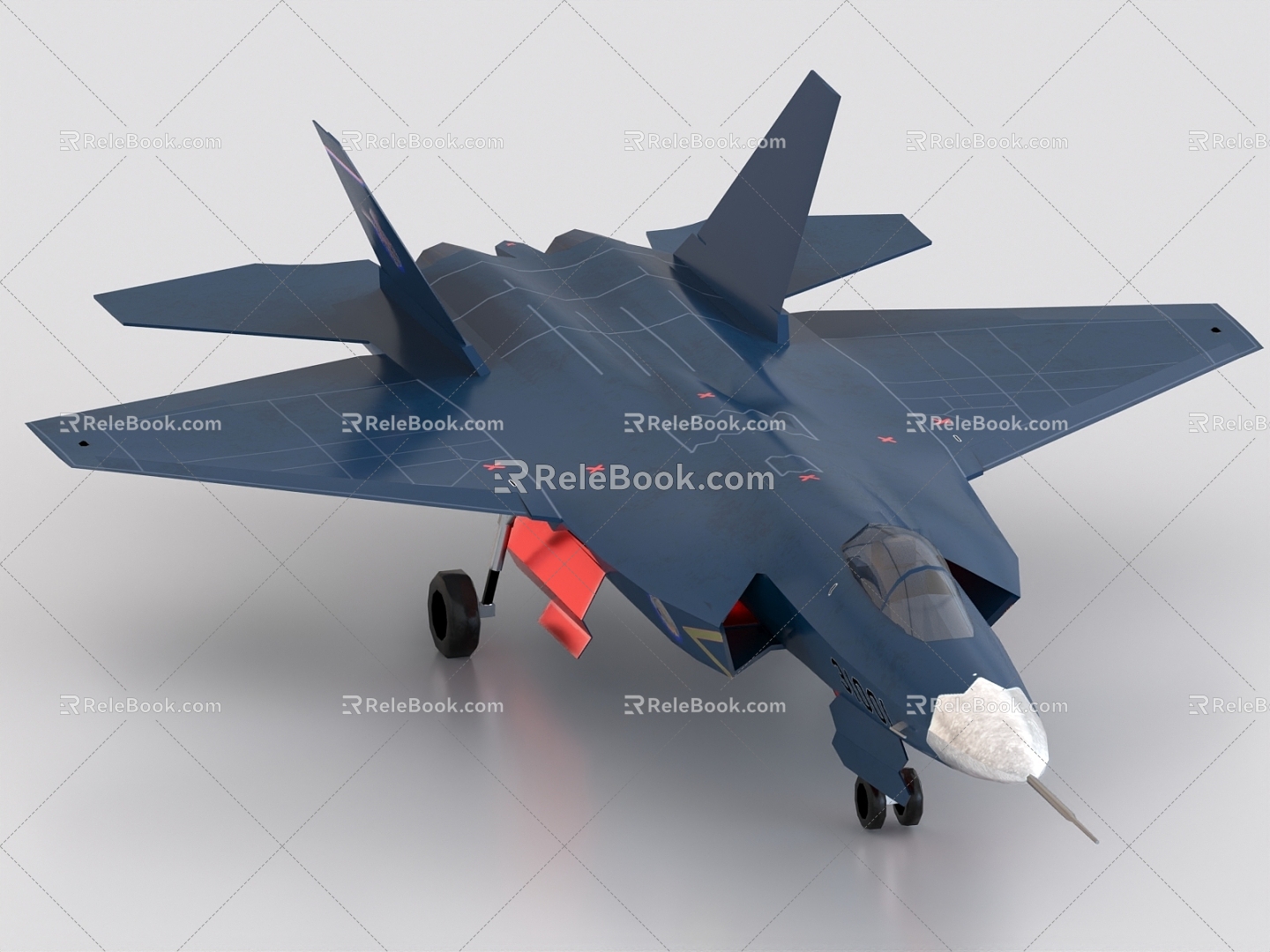 J31 J-31 J-20 J-20 J-35 Veyron Fighter 3d model