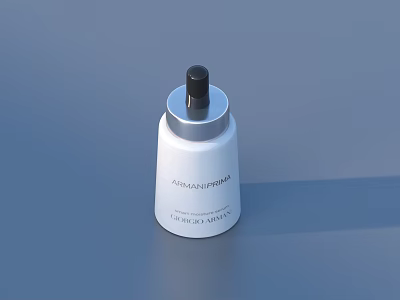 Natural Aromatherapy Essential Oil Bottle With White Body And Black Pump Cap 3d model