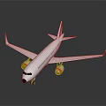White Aerospace Airplane Model With Red Engines And Black Background Reflection