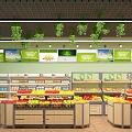 Modern Fruit Shop 3d model