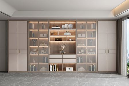 Modern bookcase 3d model