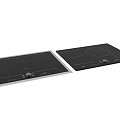 Modern Kitchen Electric Cooktop With Black Glass Surface And Knob Control