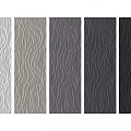 Modern Wall Panels With Wave Pattern In Light To Dark Gray Tones 3d model