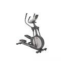 Modern Exercise Equipment With Elliptical Trainer Design LCD Display And Adjustable Settings