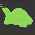 Turtle Shaped Decorative Ornament For Home Furniture With Green Brown Textured Shell