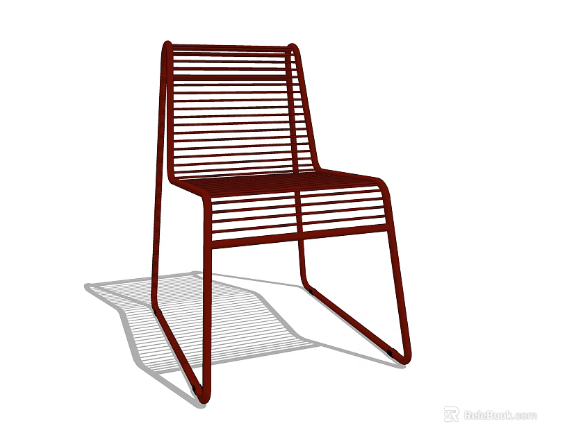 Modern Leisure Chair Design With Metal Frame And Sleek Lines For Living Space 3d model 