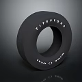 Firestone Original Black Tire With Smooth Surface And Classic Design Details