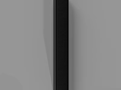 Sleek Black Modern Wall Lamp Mounted On White Wall For Contemporary Home Decor 3d model