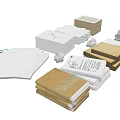 Office Paper Supplies Including Stacked Documents Folders Notepads Blank Sheets And Printed Papers