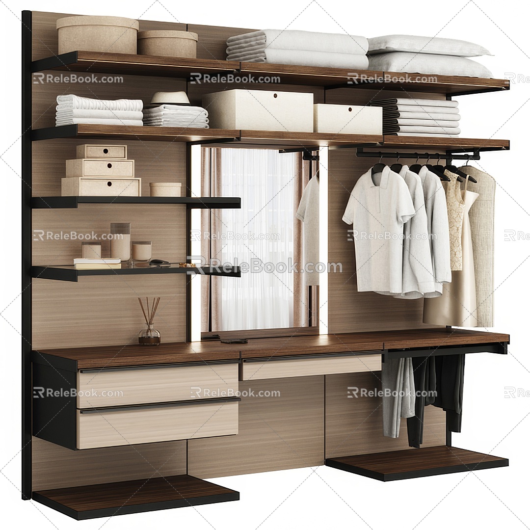 Wardrobe Wardrobe Molteni Cloakroom Multifunctional Wardrobe 3d model