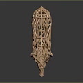 Golden Geometric Deer Decorative Ornament with Polygonal Structure for Home Decor Set