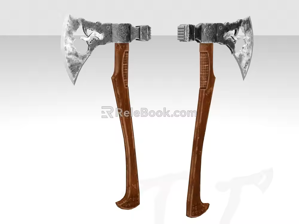 Cold weapon axe 3d model