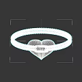 Elegant Gold Heart Shaped Ring With Braided Band For Women Jewelry