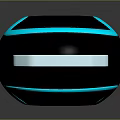 Portable Slim USB Flash Drive With Black Body Blue Glowing Edge And White Connector