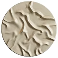 Beige Circular Decorative Objects With Wavy Textured Surface For Modern Interior 3d model