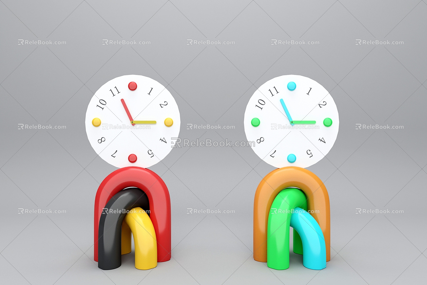 Watch Ornaments Children's Watch Alarm Clock Decorations Creative Ornaments Living Room Ornaments Seat Clock Home Accessories Simple Table Ornaments 3d model