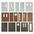 Various Modern Interior Doors In Different Colors And Glass Panel Designs