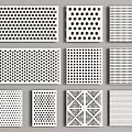 Diverse Perforated Panel Designs With Various Hole Patterns Shapes For Decorative Functional Use