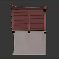 Cartoon Cozy Small House Interior Scene With Wooden Furniture Fireplace And Window Curtains