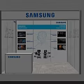 Samsung Exhibition Booth Design With Display Screens And Product