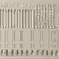 Intricate Carved Decorative Elements Including Columns Frames And Ornamental Patterns