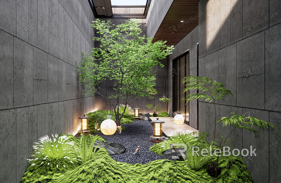 Modern Patio Patio Courtyard View model