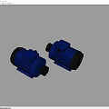Two Blue Industrial Electric Motors For Heavy Duty Machinery Applications
