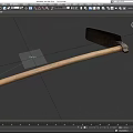 Hoe farm tools rake iron pick agricultural equipment farming tools agricultural tools low face number low model simple model game film and television level super realistic 3d model