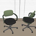 modern office chair leisure chair conference chair armchair with pulley 3d model