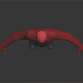 Spider Man Character In Red And Black Hoodie Standing With Arms Outstretched