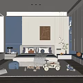 Modern Kids Room Interior With Cozy Bed Playful Toys And Stylish Storage Cabinets