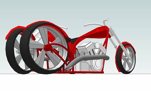 Modern Motorcycle 3d model