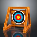 Weapon Training Shooting Practice Wooden Target Stand With Colorful Bullseye