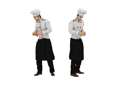 Modern man chef figure model