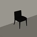 Modern Black Leather Single Chair With Comfortable Seat And Sturdy Legs