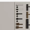 Modern Door Handle Toilet Door Handle Minimalist Door Handle Door Lock Split Lock 3d model